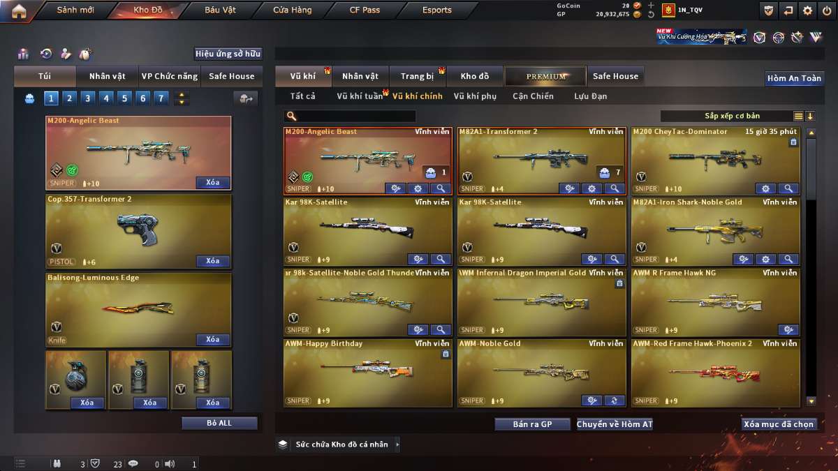 shop acc cf uy tin gia re